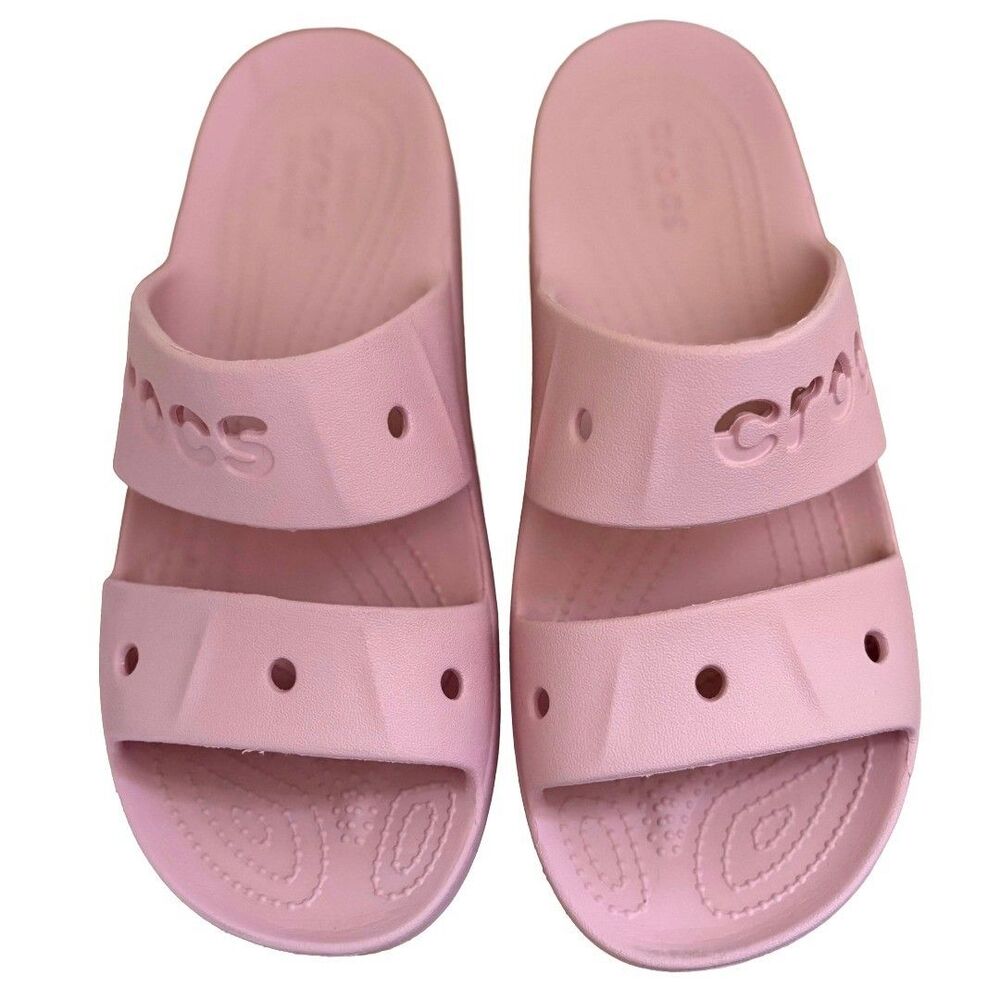 Crocs Slide Sandals Womens 9 Pink Croslite Baya Platform Ionic Comfort
